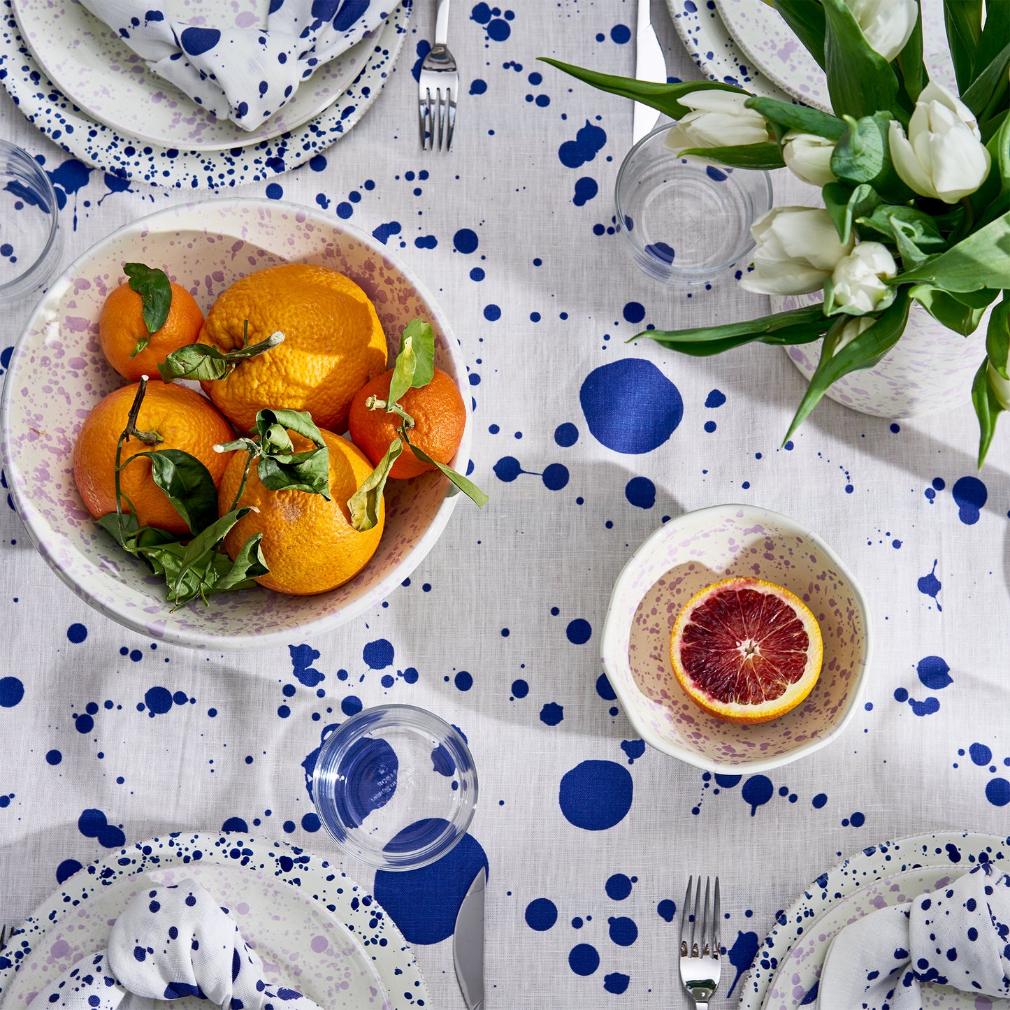 Electric Blue Hot Pottery X Polkra Tablecloth