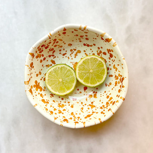 Small Shallow Bowl Burnt Orange - New shape *