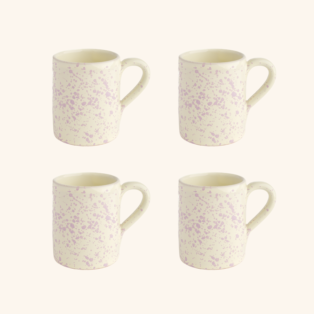 Lilac Coffee Mug Set - 4 Pieces