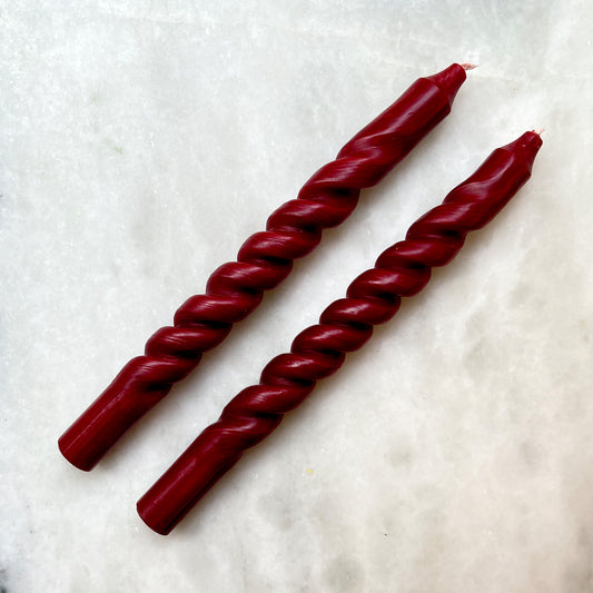 Burgundy tight twist
